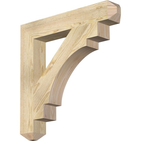Ekena Millwork Merced Craftsman Rough Sawn Bracket, Douglas Fir, 4"W x 26"D x 26"H BKT04X26X26MRC04RDF